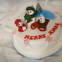 'The Frosty Family' Christmas Cake