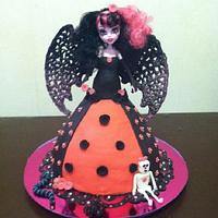 Monster High Vampire Doll Cake
