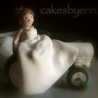 Bride Awaiting Her Groom Cake Topper