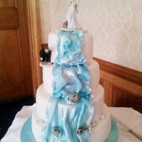 Fishing Inspired Wedding Cake