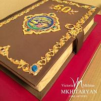 Anniversary book with hand painting