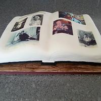 80th photo album cake