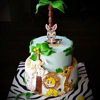 Safari First Birthday Cake