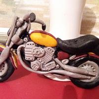 Motorbike cake topper