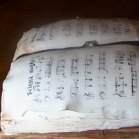 Vintage Hymn Books - Hand Painted Christmas Cake