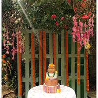 Nepali theme wedding cake 