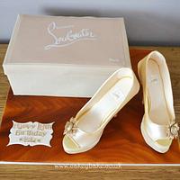 Louboutin Shoe Box Cake and Sugar Shoes
