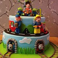 21st birthday caracter cake!!