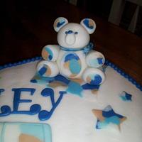 Blue Camo Baby Shower Cake