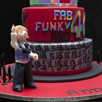 Disco Dance 40th Birthday Cake