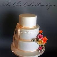 Wedding cake with roses