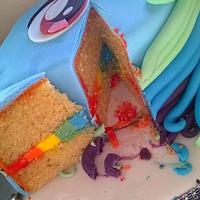 Rainbow Dash cake