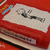 Diary of a Wimpy Kid Book Cake
