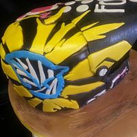 MotoCross Helmet cake.