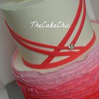 Ombre Engagement Cake