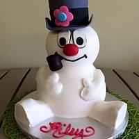 Frosty the Snowman cake