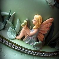 Fairy themed wedding cake