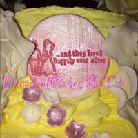 Vintage Shabby Chic Wedding Cake