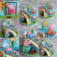 Peppa Pig family fun day cake