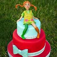 Pippi Longstocking cake
