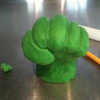 Hulk Fist - RKT & Modelling Chocolate progress pictures