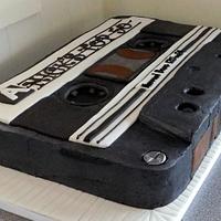 cassette tape cake