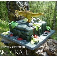 T-Rex dinosaur Birthday cake