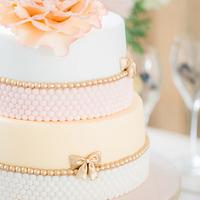 Wedding cake with soft pastels