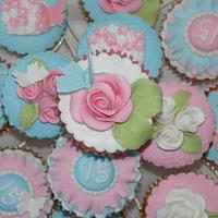 Roses and butterflies cupcakes