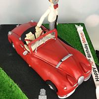 Jaguar XK 120 80th birthday cake 