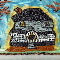 Monster House cake in buttercream