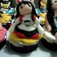 Character girls cupcake