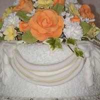 Peach Roses Cake