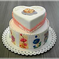 Hand painted cake