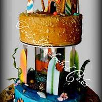 Beach party cake