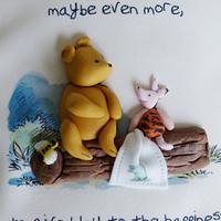 Winnie the Pooh book wedding cake