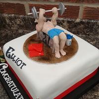 Weightlifter Birthday cake
