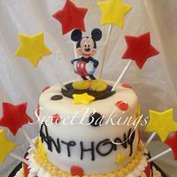 Mickey , 2 tier cake 
