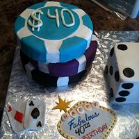 Vegas Birthday Cake