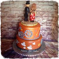 Steampunk wedding cake