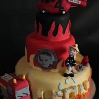 Fireman themed cake!