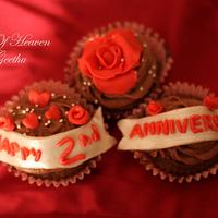 Anniversary cupcake