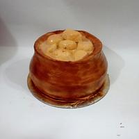 Rasmalai whipped cream pot