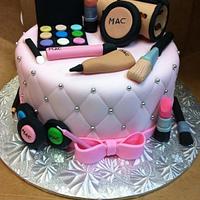 Cosmetic cake for a chic lady.