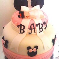 Minnie Mouse Baby Shower Cake