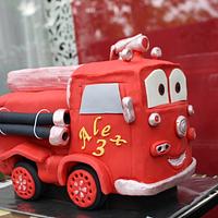 Red fire truck from cars
