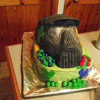 Paintball Mask birthday cake