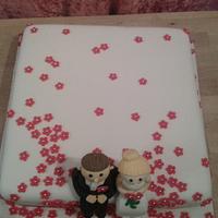 single wedding cake