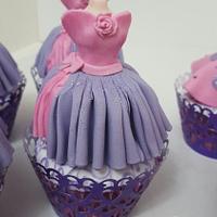 Princess dress cupcakes 