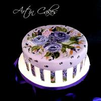 Lilac Gift Box Cake